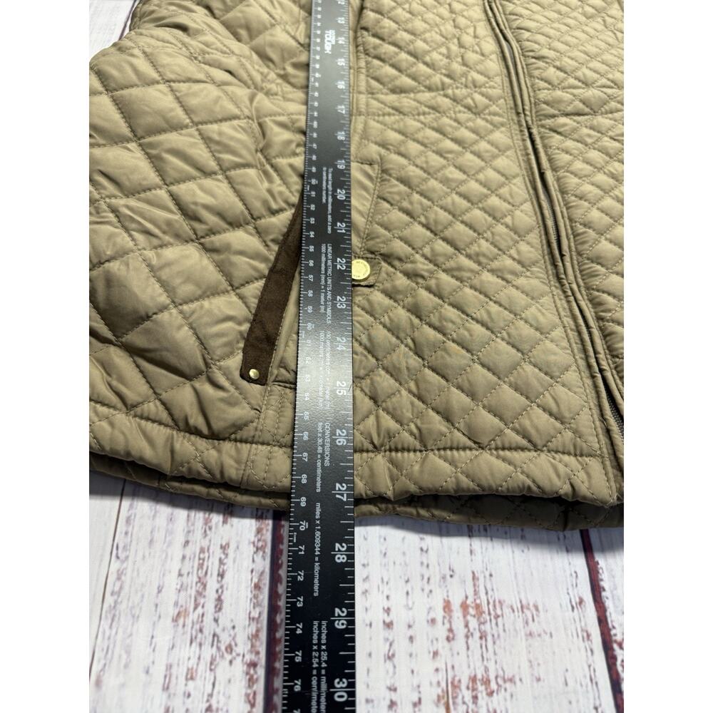 Weatherproof Quilted Jacket Women's 1X Hooded Vintage Khaki Full Zip NWT - Picture 8 of 11